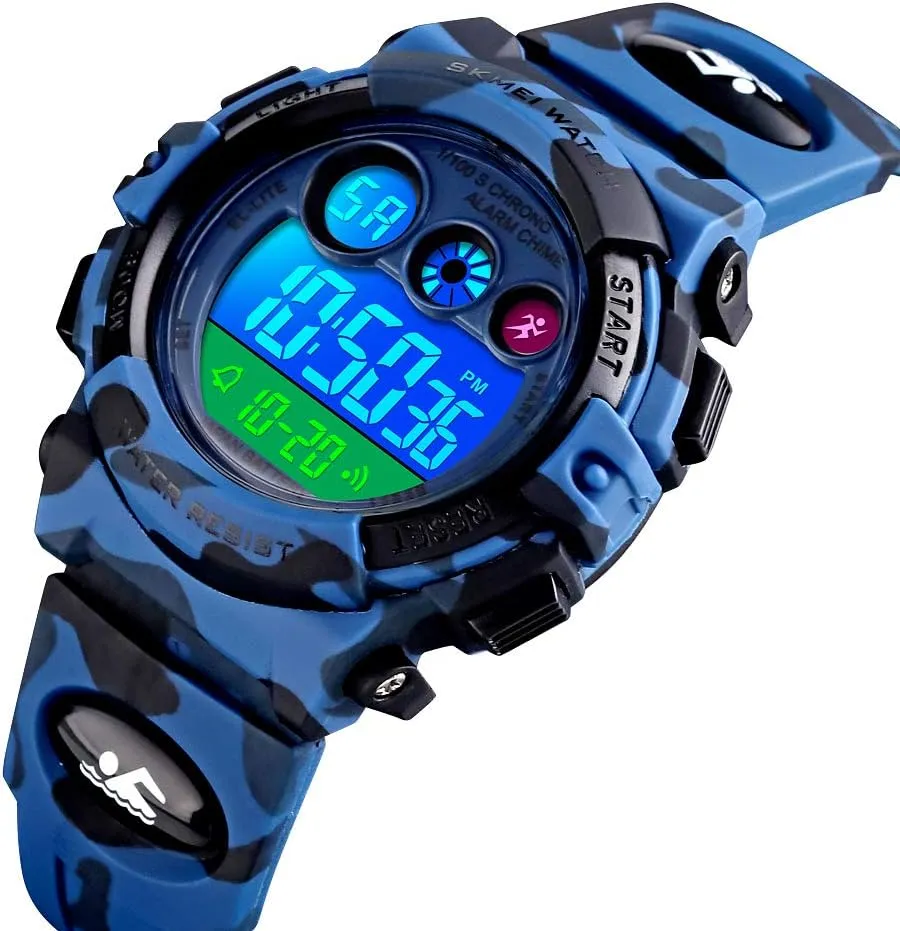 Ages 5-10 CakCity sewer thermal oat tribal nail Kids Watches Digital Sport Watches for Boys Girls Outdoor Waterproof Watches with Alarm Stopwatch Military Child Wrist Watch 