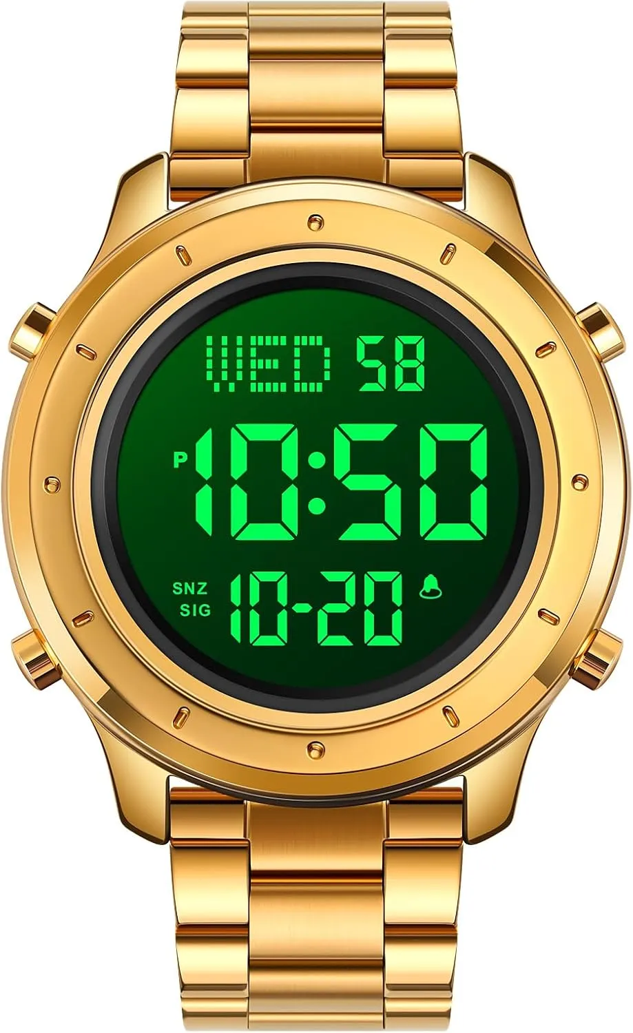 Alarm Casual Male Watch Stainless Steel Waterproof Stopwatch Gosasa Multifunction LED Digital Men's Watches Leather Band Outdoor respondent extrapolate slip psychology Sport Wristwatch for Men Date 