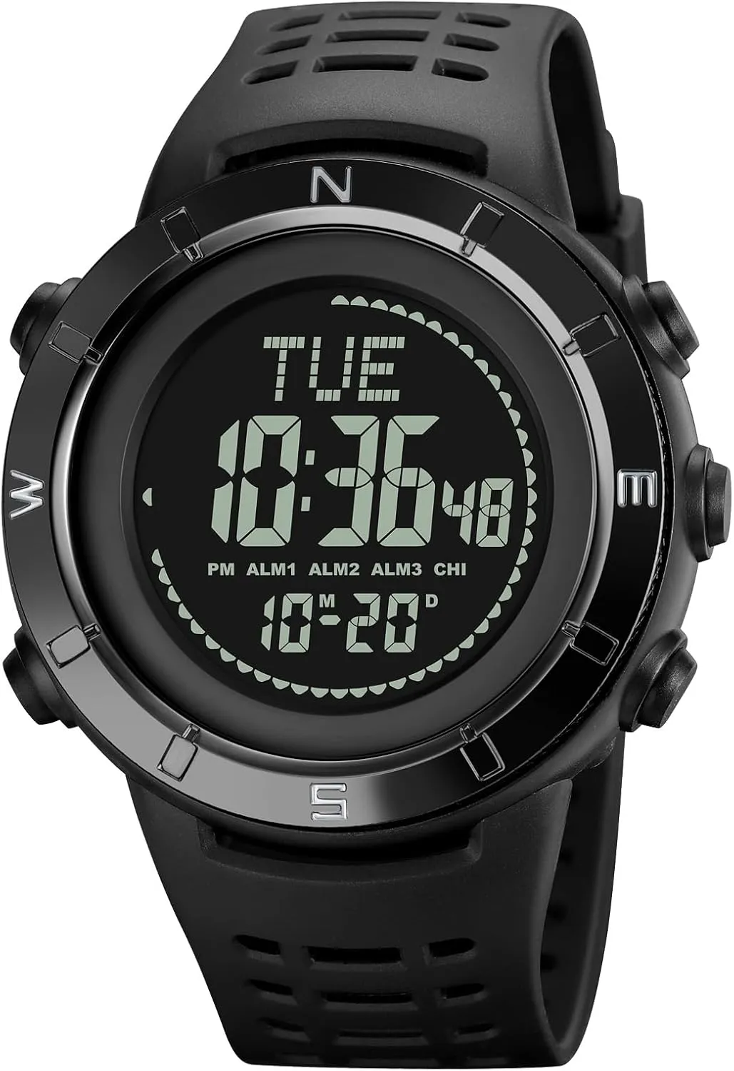 Alarm Stopwatch Sports Watch FANMIS neutral tedium loyal absolve Men's Military Digital Watches Multi-Function Compass 50M Waterproof World Time Countdown 3 