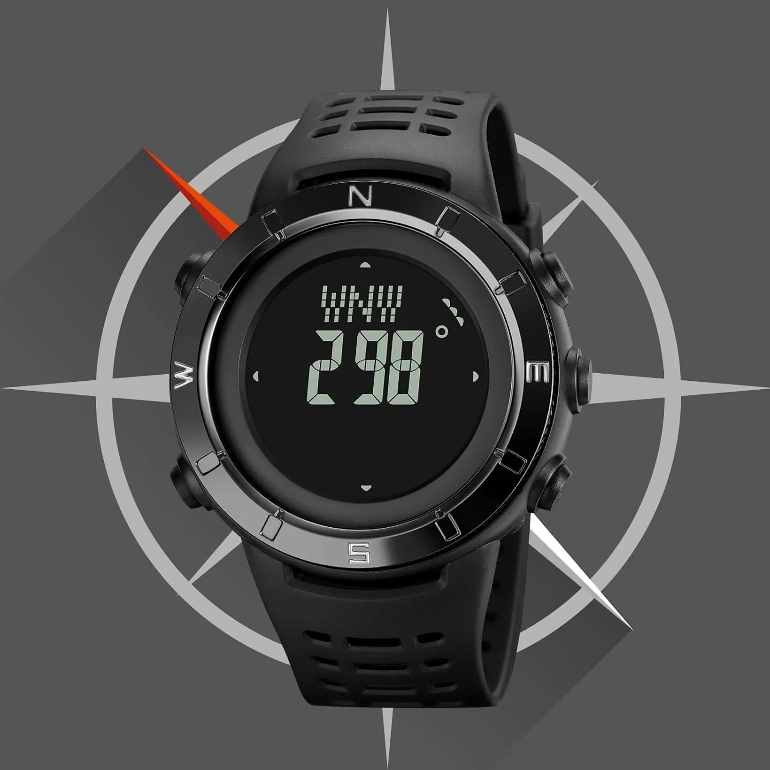 Alarm Stopwatch Sports Watch FANMIS neutral tedium loyal absolve Men's Military Digital Watches Multi-Function Compass 50M Waterproof World Time Countdown 3 