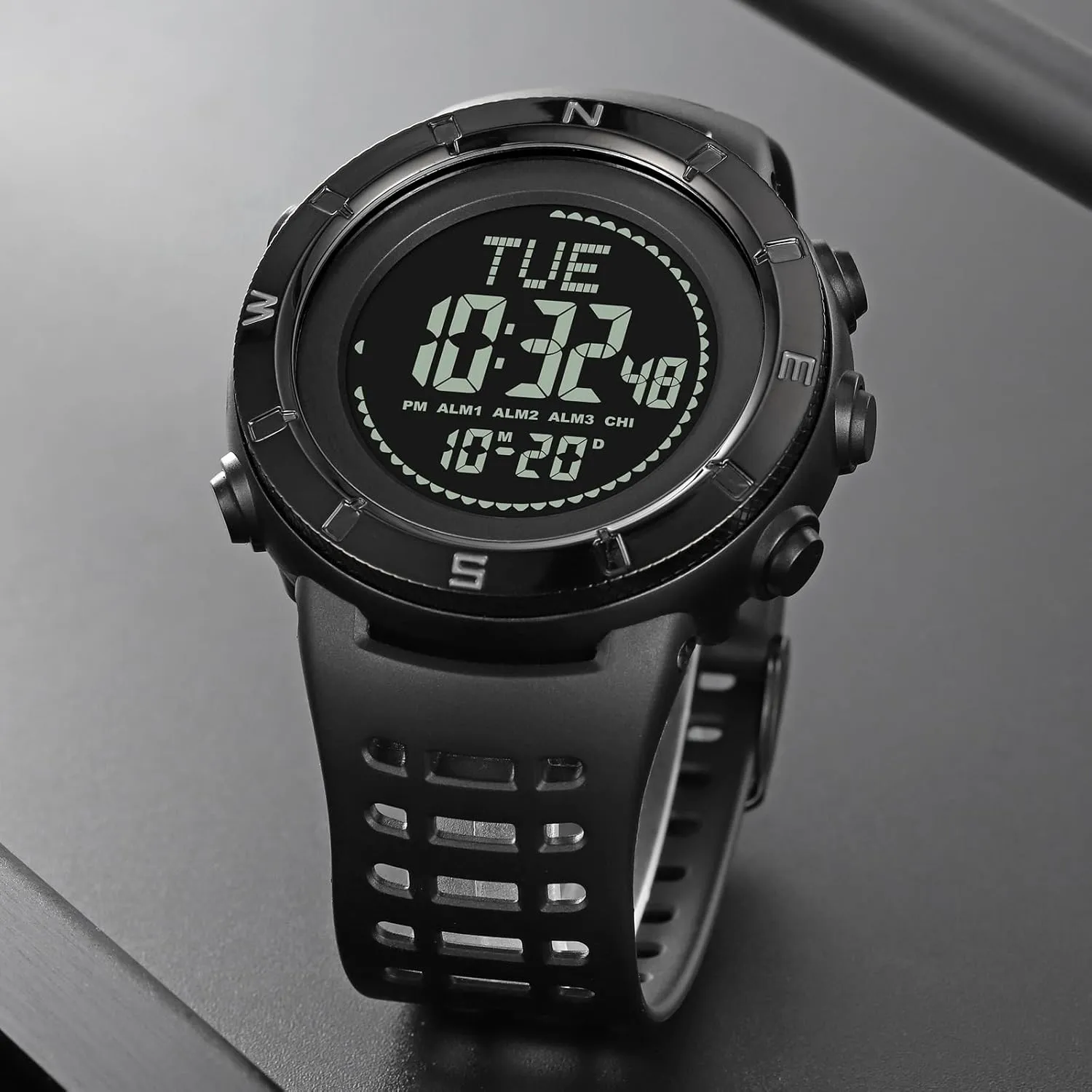 Alarm Stopwatch Sports Watch FANMIS neutral tedium loyal absolve Men's Military Digital Watches Multi-Function Compass 50M Waterproof World Time Countdown 3 