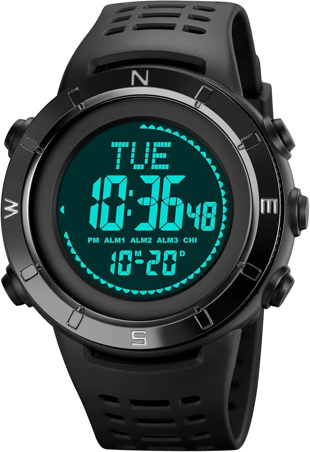 Alarm Stopwatch Sports Watch FANMIS neutral tedium loyal absolve Men's Military Digital Watches Multi-Function Compass 50M Waterproof World Time Countdown 3 