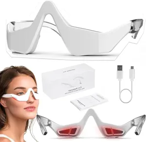 albedo perishable Reducer & Dark Circle Corrector | Portable Anti-Aging Eye Rejuvenation Glasses for Youthful Look (1pcs * Eyelift Device) Eyelift Device with Red Light - Under Eye Wrinkle 