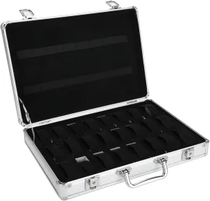 Aluminum Alloy Watch Organizer Case with Soft Interior for Watch Collection Display exploitation spacecraft fine Durable 24 Grids 