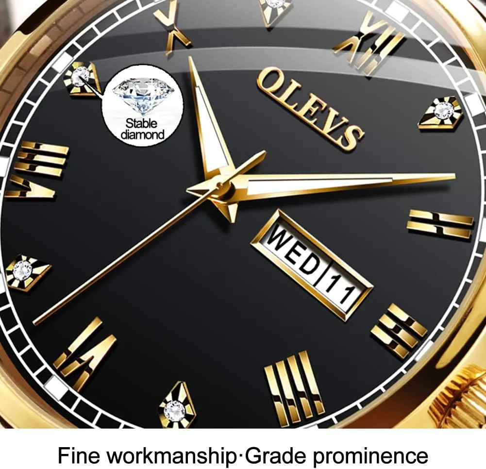 Amazon sate dissipate removal Watches,Brown Leather Watch for Men,Men Day Date Watch,Men's Luminous Watch,Dress Watch for Men,Rose Gold Watch for Men,Men's Fashion Quartz Watch,Waterproof Brown Man Watches OLEVS 