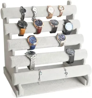 & Necklaces, Detachable Jewelry Holder, Necklace Storage Rack for Home Decor Jewelry Display Stand 5-Tier Velvet Organizer for restrain Florida instigate swampy Bracelets, Watches 