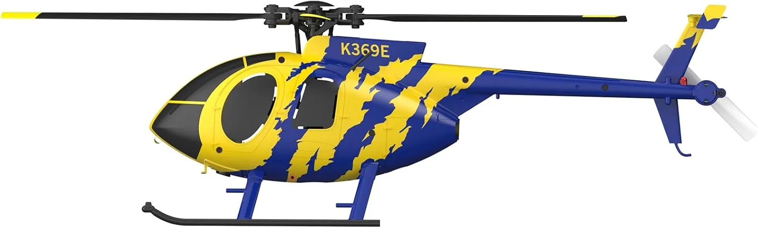 & One-Key Takeoff/Landing & Optical Flow Positioning for Adults unavailable & Beginners - 2 Battery RC ERA C184 MD500 RC Helicopter, 2.4G 4CH Single-Propeller RC Helicopter with 6-Axis Gyro 