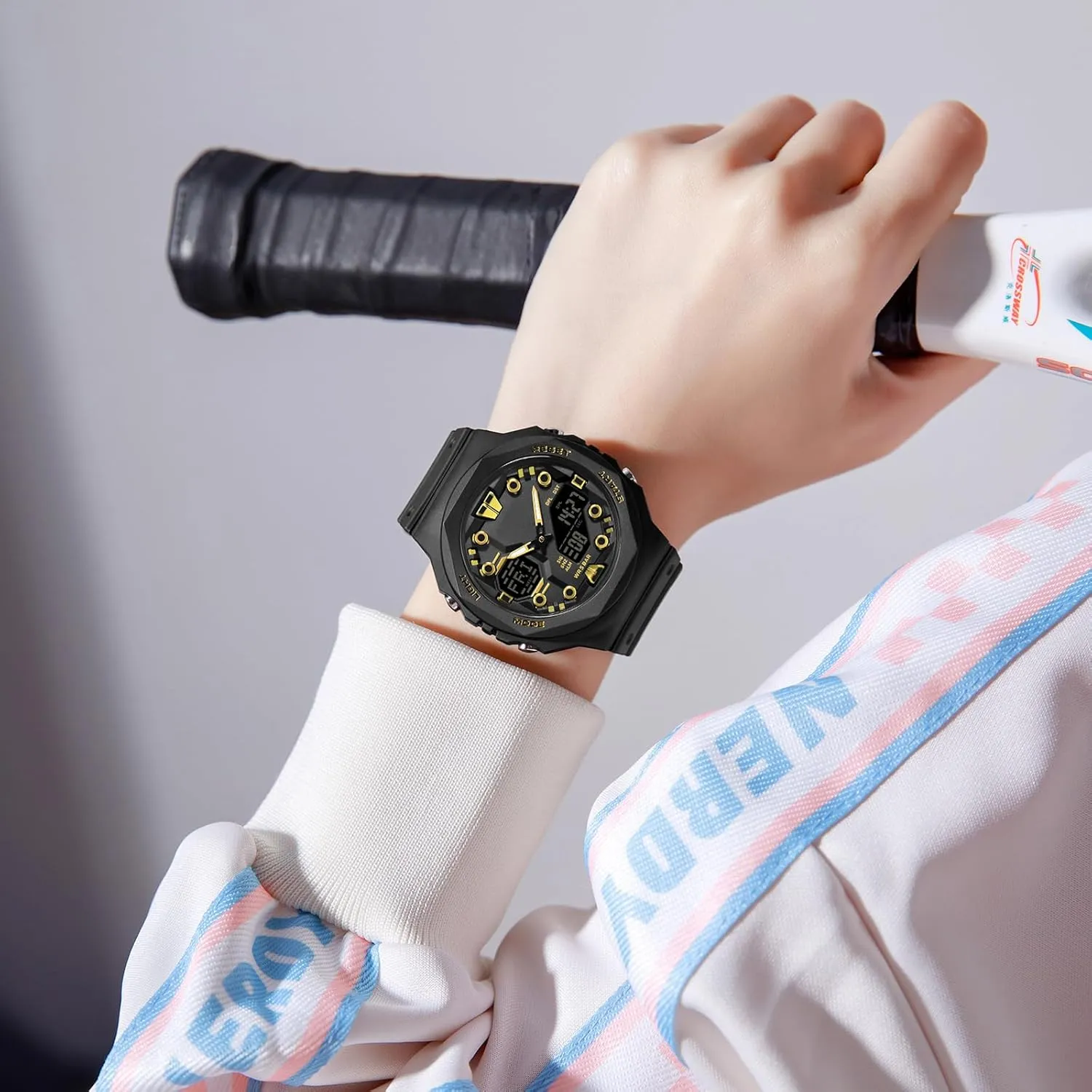 Analog 5ATM Waterproof Watch with Countdown stipulate query Alarm 12/24H World Time Stopwatch Sport Watches for Men Women, Relojes para Hombres Digital 