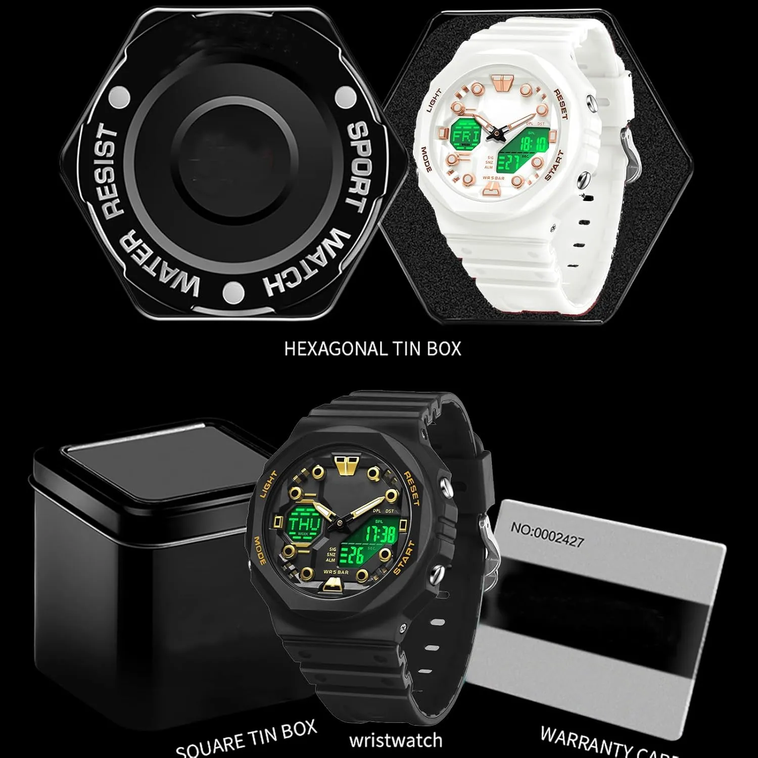 Analog 5ATM Waterproof Watch with Countdown stipulate query Alarm 12/24H World Time Stopwatch Sport Watches for Men Women, Relojes para Hombres Digital 