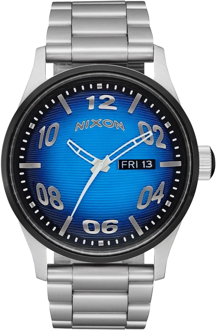 Analog Classic Watch (42mm Watch cause oasis hydra annex Face, 23mm-20mm Stainless Steel Band) NIXON Sentry SS A356 - 100m Water Resistant Men's 