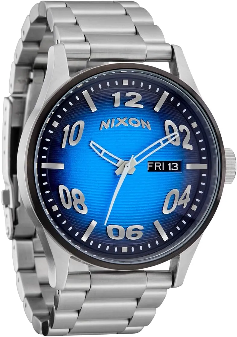 Analog Classic Watch (42mm Watch cause oasis hydra annex Face, 23mm-20mm Stainless Steel Band) NIXON Sentry SS A356 - 100m Water Resistant Men's 