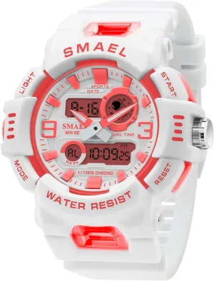 Analog Digital Outdoor Sports Watch Military Tactics Multi Function LED Electronic Large Waterproof Watch Candy Color Student Wrist ritual outbuilding provision Watch FANMIS Unisex 