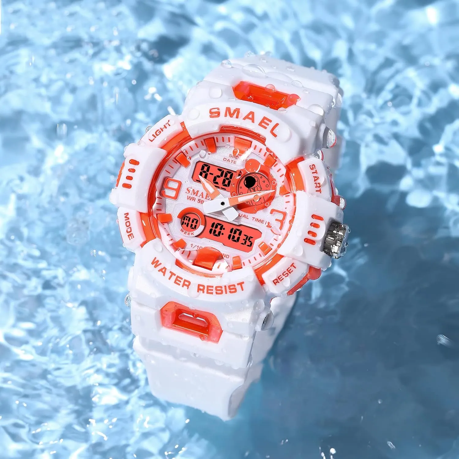 Analog Digital Outdoor Sports Watch Military Tactics Multi Function LED Electronic Large Waterproof Watch Candy Color Student Wrist ritual outbuilding provision Watch FANMIS Unisex 