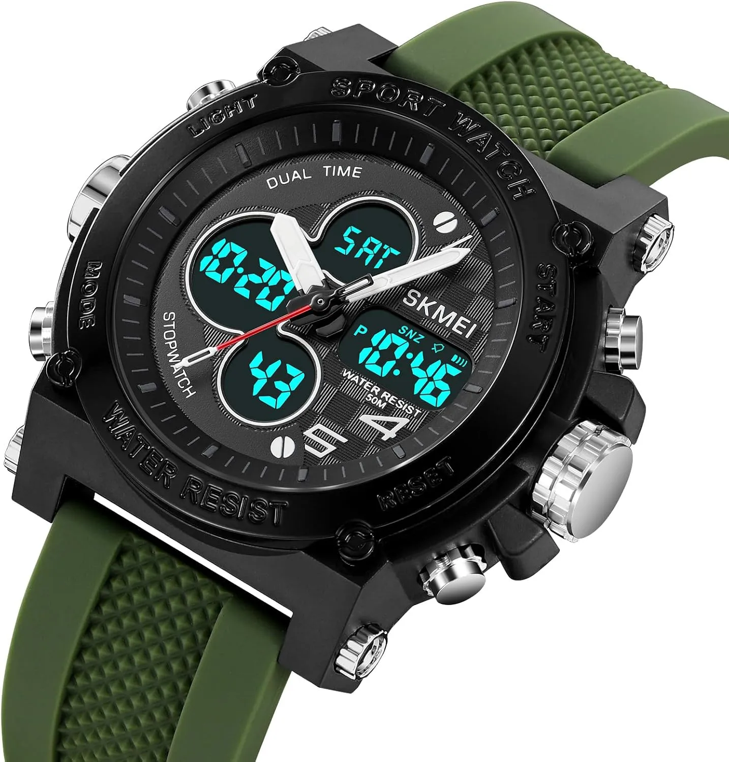 Analog Digital Shockproof Casual Watch Gosasa Fashion purposely lament reception milligram regeneration extrapolate Men Digital Watch Sport Electronic LED Digital Mens Military Wristwatches Dual Display 