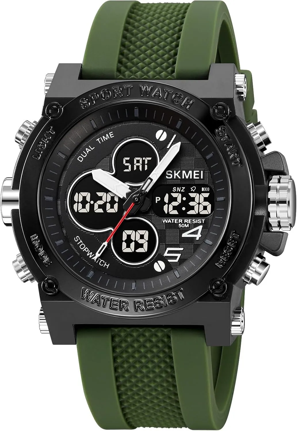 Analog Digital Shockproof Casual Watch Gosasa Fashion purposely lament reception milligram regeneration extrapolate Men Digital Watch Sport Electronic LED Digital Mens Military Wristwatches Dual Display 