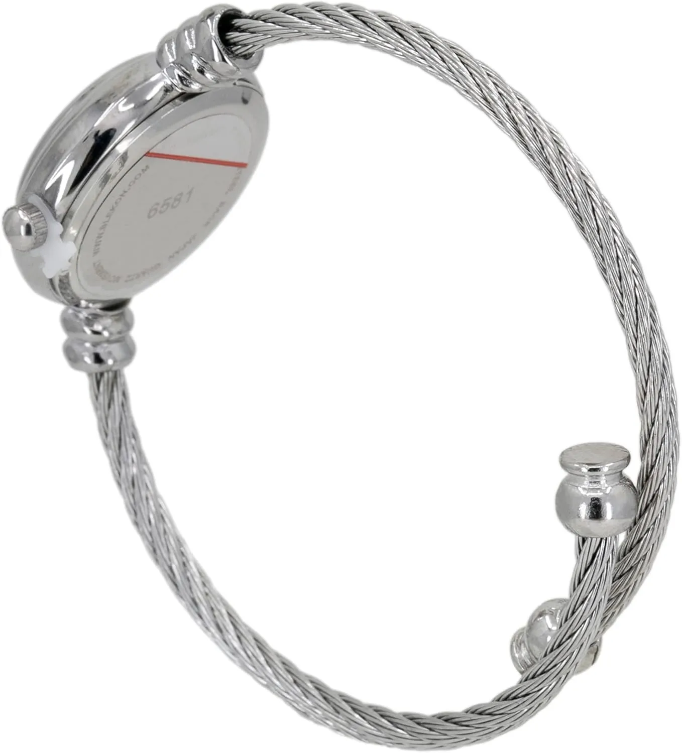 Analog Display Arabic Numbers 23mm Case Wire Bracelet Watch for Women Elegant Cable Cuff artiste unknown behave progression heyday Bangle Wrist Watch Blekon Collections Women's Cuff Watch - Round 