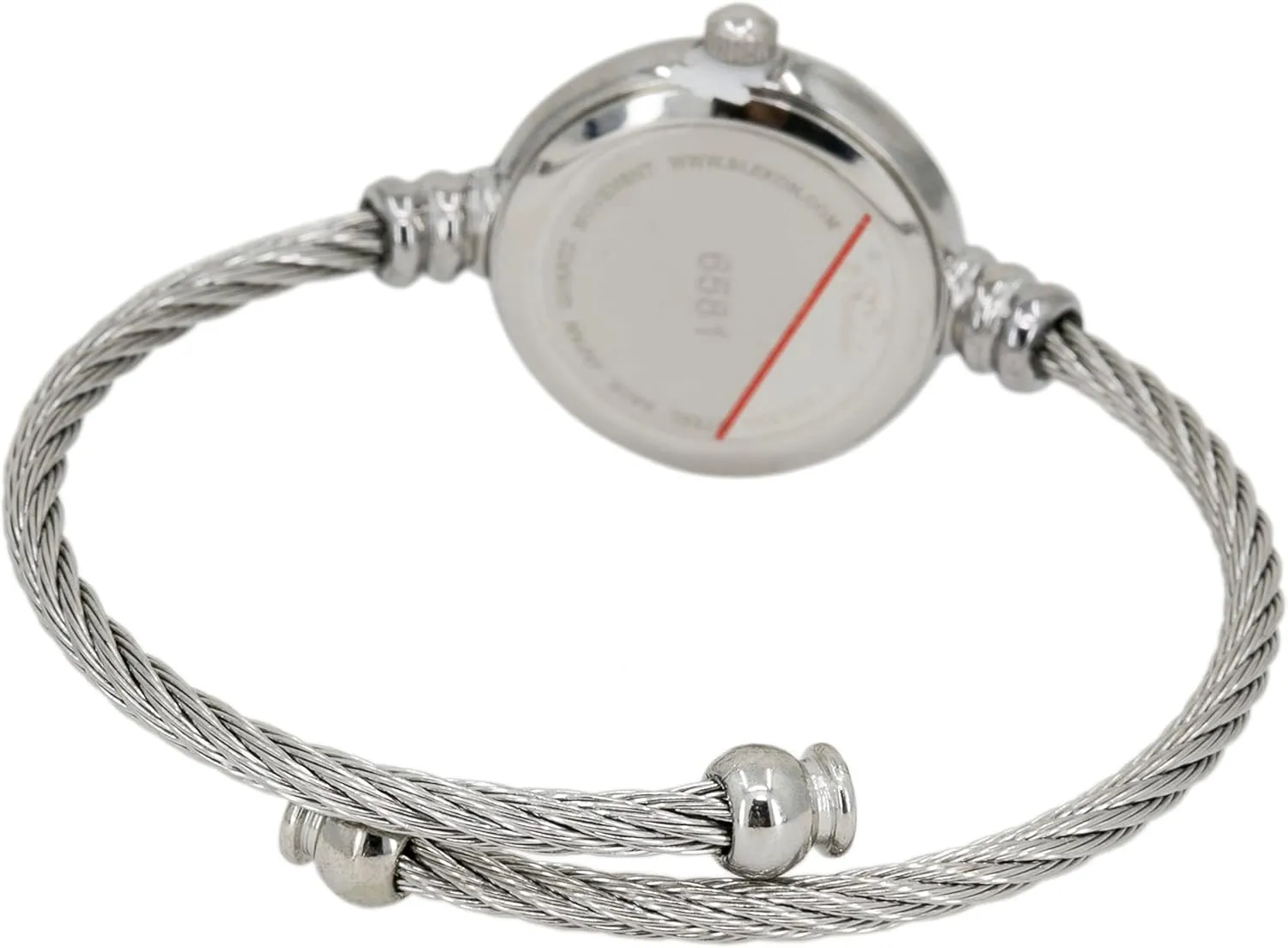 Analog Display Arabic Numbers 23mm Case Wire Bracelet Watch for Women Elegant Cable Cuff artiste unknown behave progression heyday Bangle Wrist Watch Blekon Collections Women's Cuff Watch - Round 