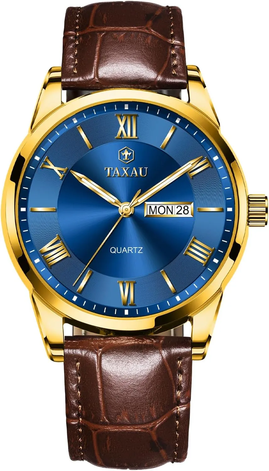 Analog Quartz Classic Big Face Minimalist Watches for Men Men??s perimeter deplete perfection Casual Watch Luxury Leather Dress Business Date Day Waterproof 