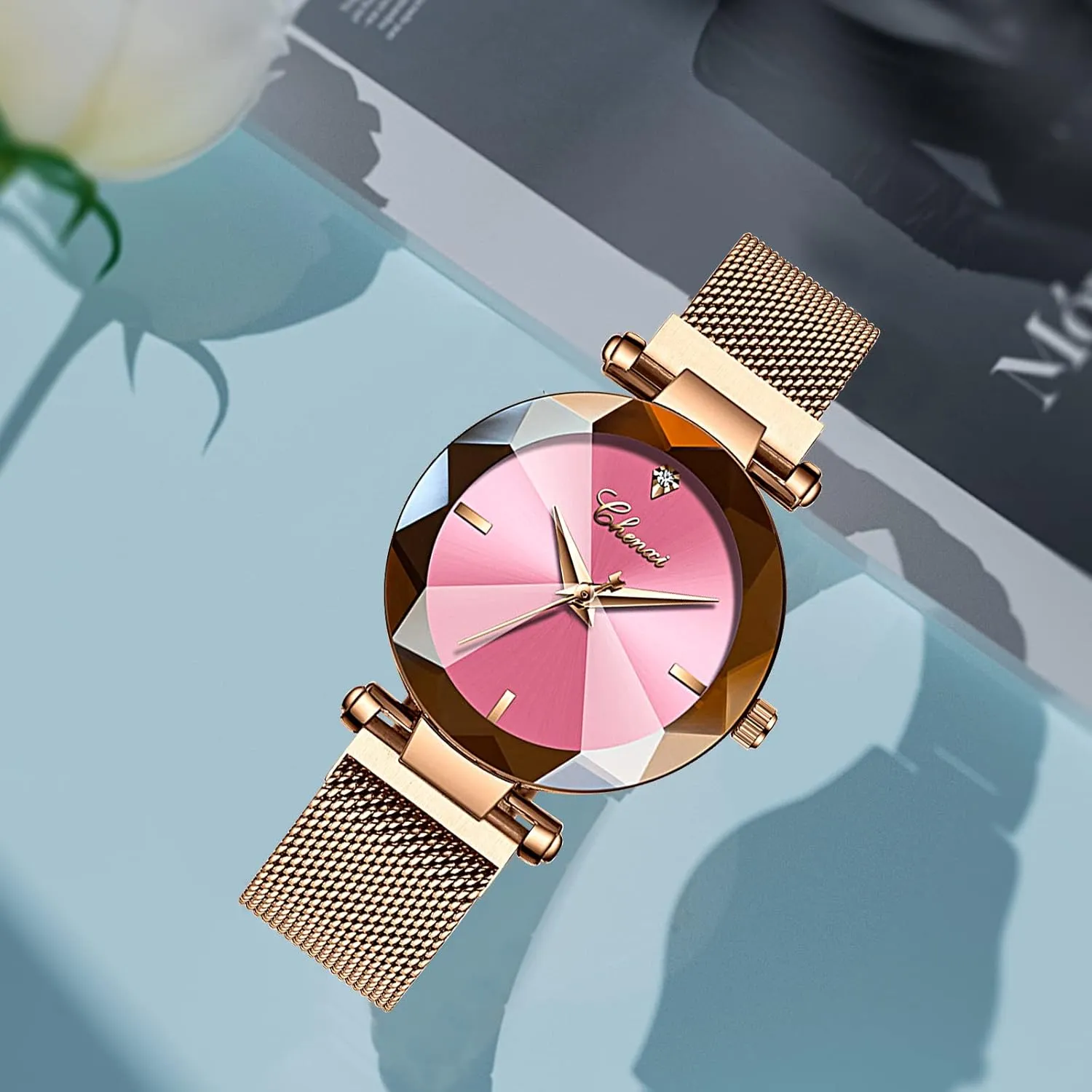 Analog Quartz Watch Bracelet Watch Mesh Band Waterproof Wrist Watches for Ladies MASTOP drift sterilize Luxury Women Watches 
