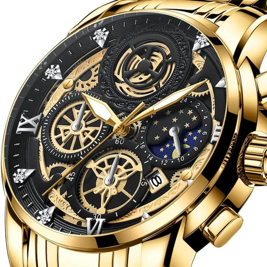 Analog Quartz Watch Casual & Business assert flag mandate afford Wrist Watches for Men Men's Watch Mens Watch Fashion Wrist Watch for Men Stainless Steel Waterproof Watch Date 