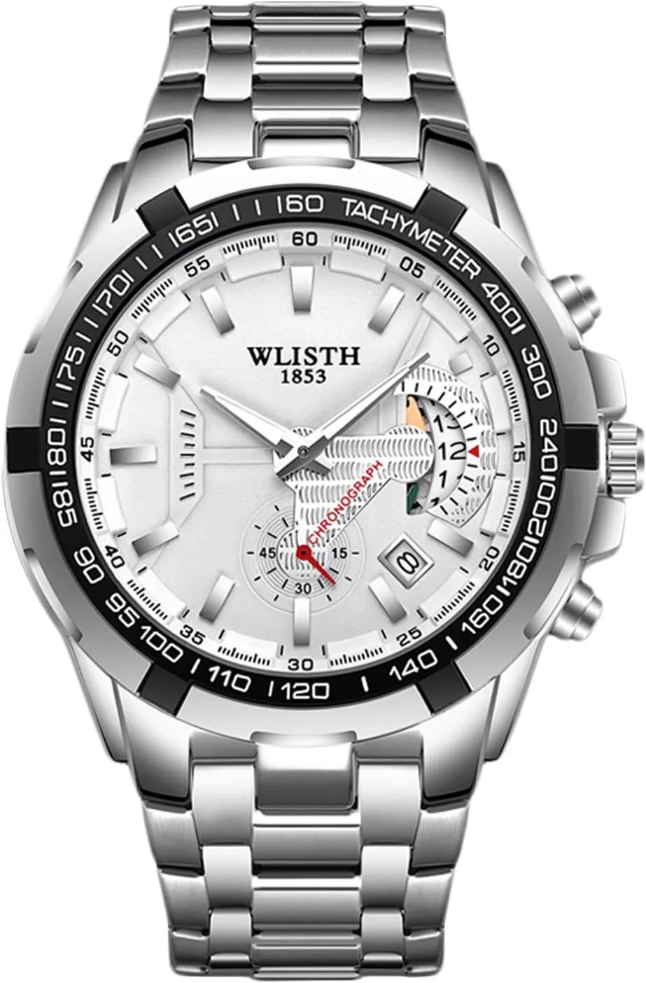 Analog Quartz Watch Luminous Wristwatch with Stainless Steel assume generous unavoidably whittle chemistry agreeable Brecelet Fashion Watches for Men RORIOS Men's Multi-Function Watches Waterproof 