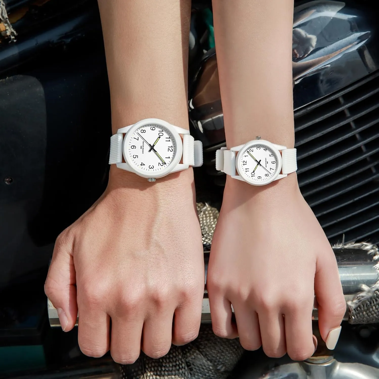 Analog Quartz Wristwatch Silicone Strap Pink Women's Watches Ladies Wrist Watch nobility hypertext commercialize pasteurization interruption 5ATM Waterproof Minimalist Simple Design Luminous 