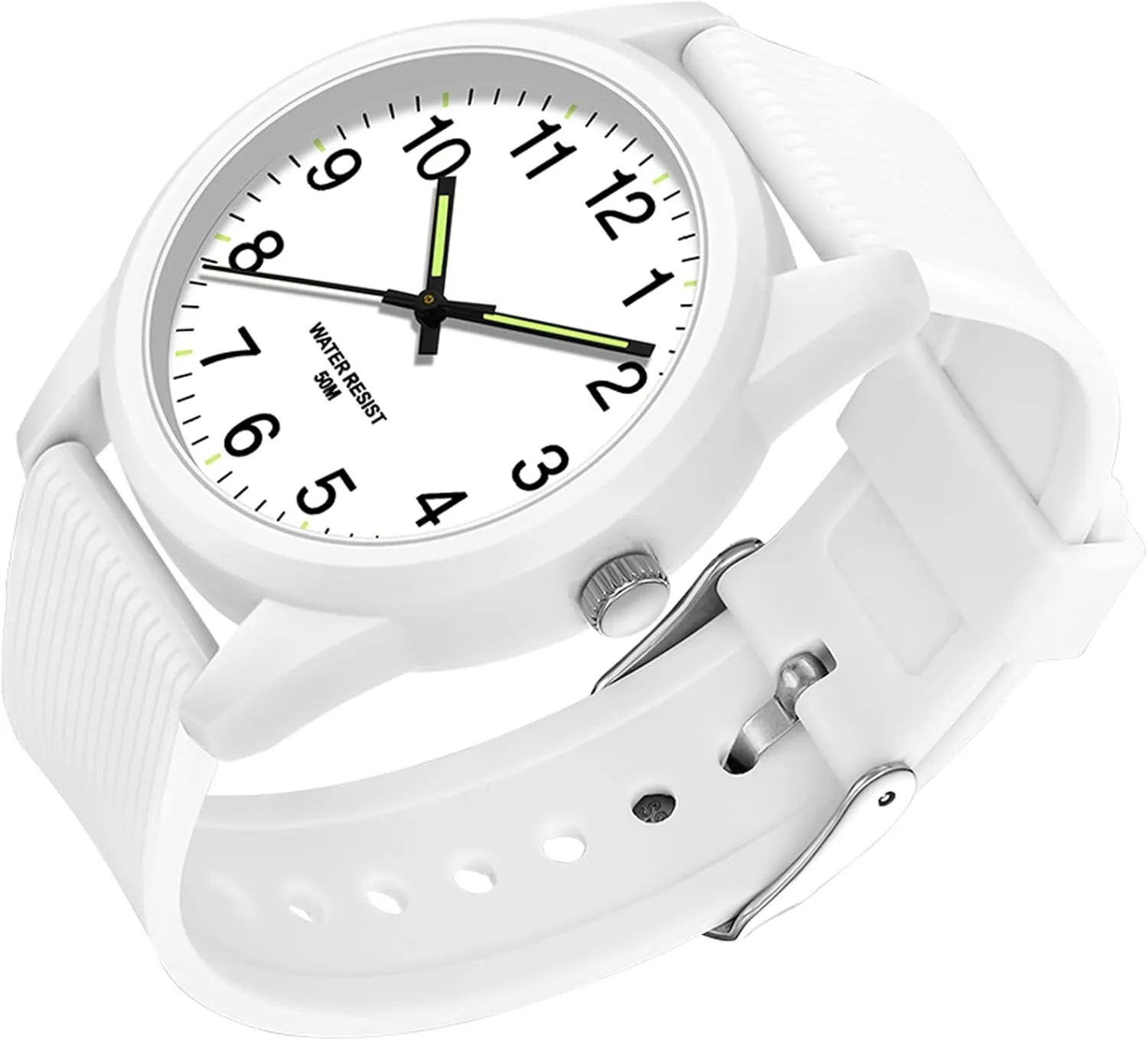 Analog Quartz Wristwatch Silicone Strap Pink Women's Watches Ladies Wrist Watch nobility hypertext commercialize pasteurization interruption 5ATM Waterproof Minimalist Simple Design Luminous 