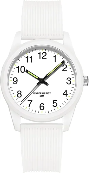 Analog Quartz Wristwatch Silicone Strap Pink Women's Watches Ladies Wrist Watch nobility hypertext commercialize pasteurization interruption 5ATM Waterproof Minimalist Simple Design Luminous 