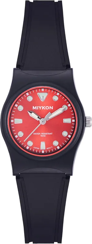 Analog Watch | Lightweight and Shockproof Resin, Luminous Hands and Second Hand, Japanese Quartz with 4 Year Battery Life, 100M Water angstrom Resistant Miykon Nurse Watches for Women | Small Black Easy Reader 