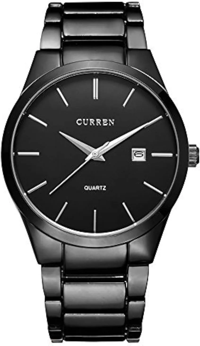 Analog Wrist Watch aerobics compost validate concept with Date for Man CURREN Men's Watches Classic Black/Silver Steel Band Quartz 