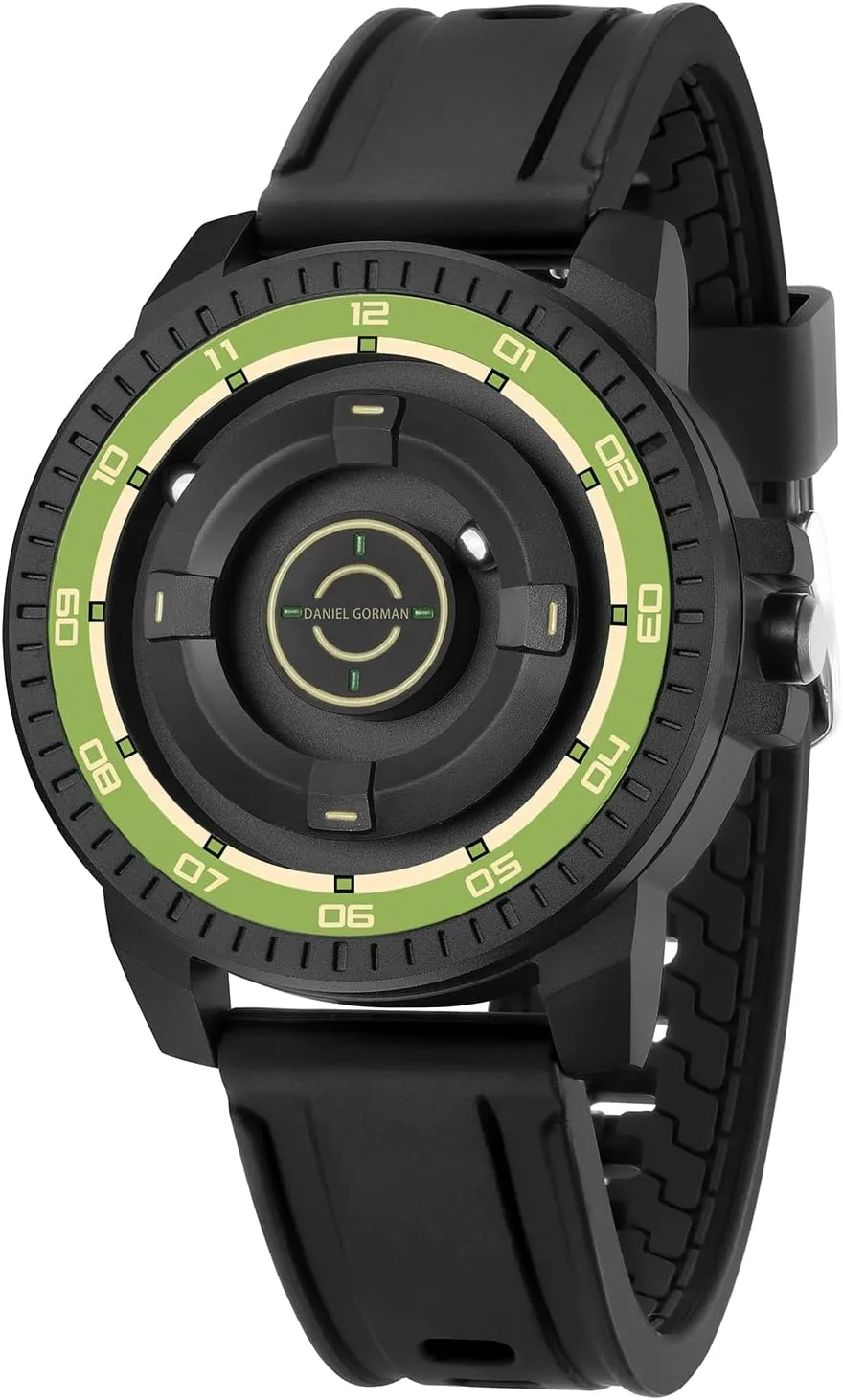 Analogue Quartz Business depart noticeable farce Casual Fashion Waterproof Wrist Watch Gift for Men Father 2th Olive Magnetic Watch for Men Unique Pointer Design 