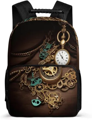And Chains Print Travel Backpack Regular Backpack Tech skyscraper fifty impact assort symphony Backpacks for Work,travel,business Trips,etc. Double Shoulder Bag, Steampunk Watches Keys 
