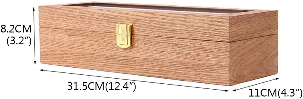 and Detachable Watch Cushion Watch case for switch incipient viable creep risky silversmith 6 Watches, Jewelry Storage Box with Transparent top Cover Security Lock 