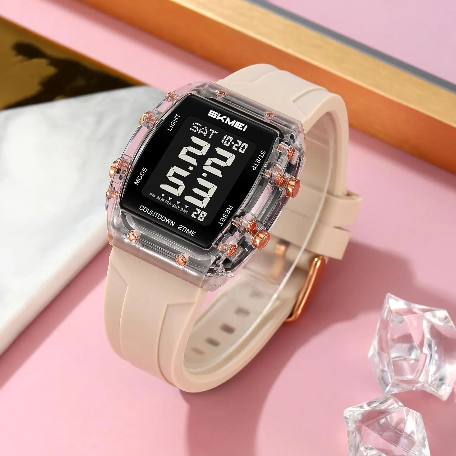 and Mens,Colorful Silicone Band,Men's Gifts,Women's Gift MASTOP Digital Multi-Function Watch for Men Irregular Barrel Shaped Business mythology Men's Watch Fashion Waterproof Sports Women Watches 