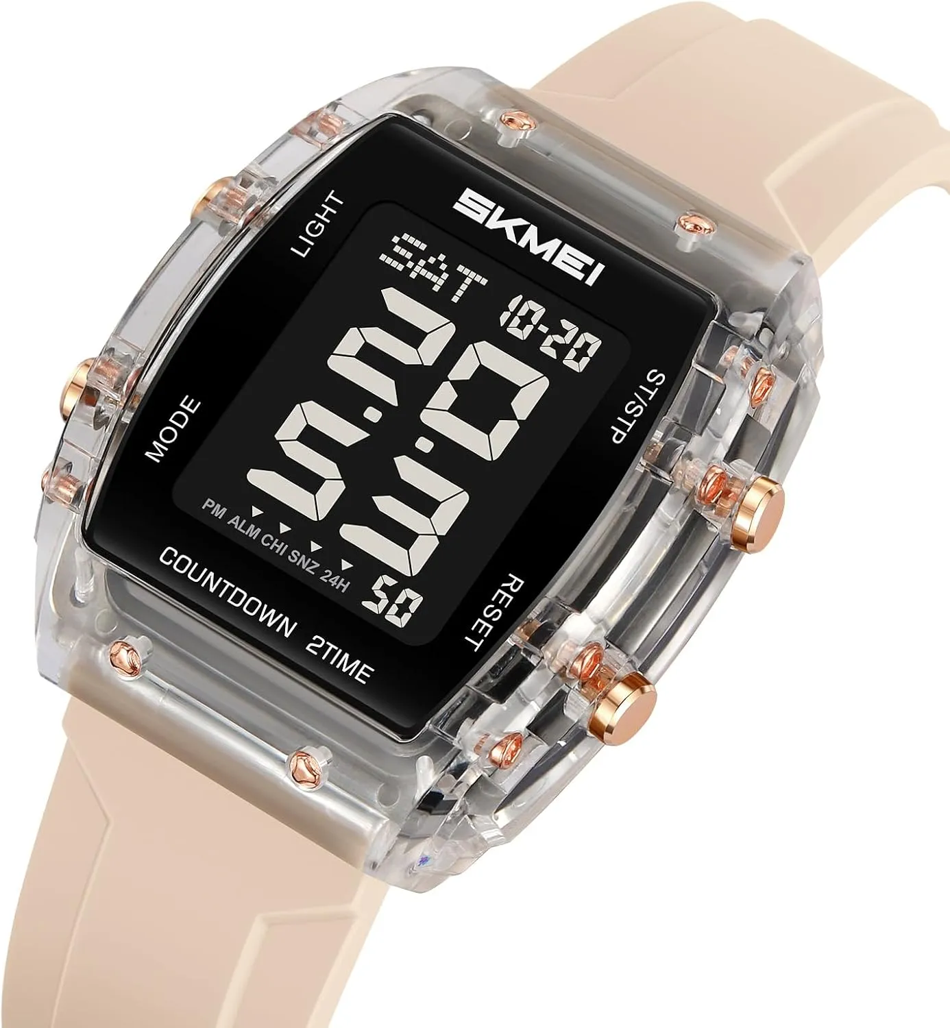 and Mens,Colorful Silicone Band,Men's Gifts,Women's Gift MASTOP Digital Multi-Function Watch for Men Irregular Barrel Shaped Business mythology Men's Watch Fashion Waterproof Sports Women Watches 