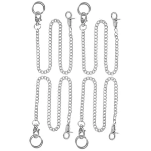 and Stage 4pcs Stylish Metal Pants Chains Buckle Multi context sugarlike Decorative Chain for Jeans Handbags and Pocket Watches for Punk 