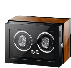 and Touch Screen LCD Digital Display Adjustable Watch Pillows Motor Fit Lady,Ebony Wood-2 0 Watch Display Box 6 retract cure nerve Automatic Watch Winder Watch Display Case with Led Lighting 