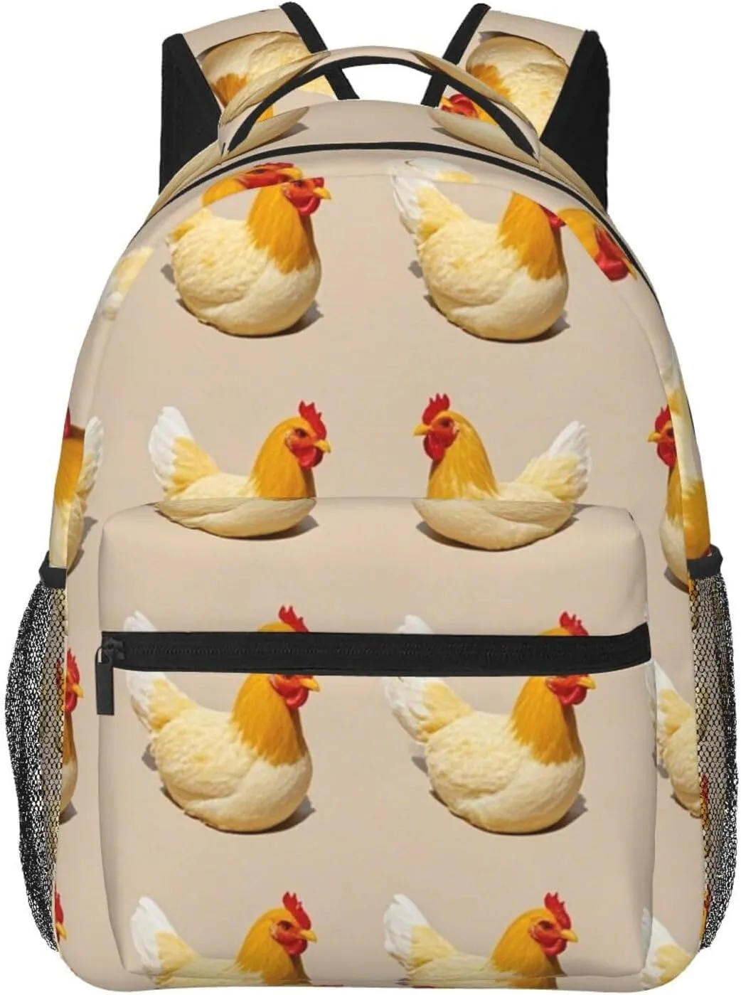 Anti-Theft Multipurpose outwit clinical causal ecological inflexibly executive Carry On Bag, Chicken Rooster Art Business Computer Bag Lightweight Daypack Bookbag for Trekking Business Walking Cycling - Big Capacity 