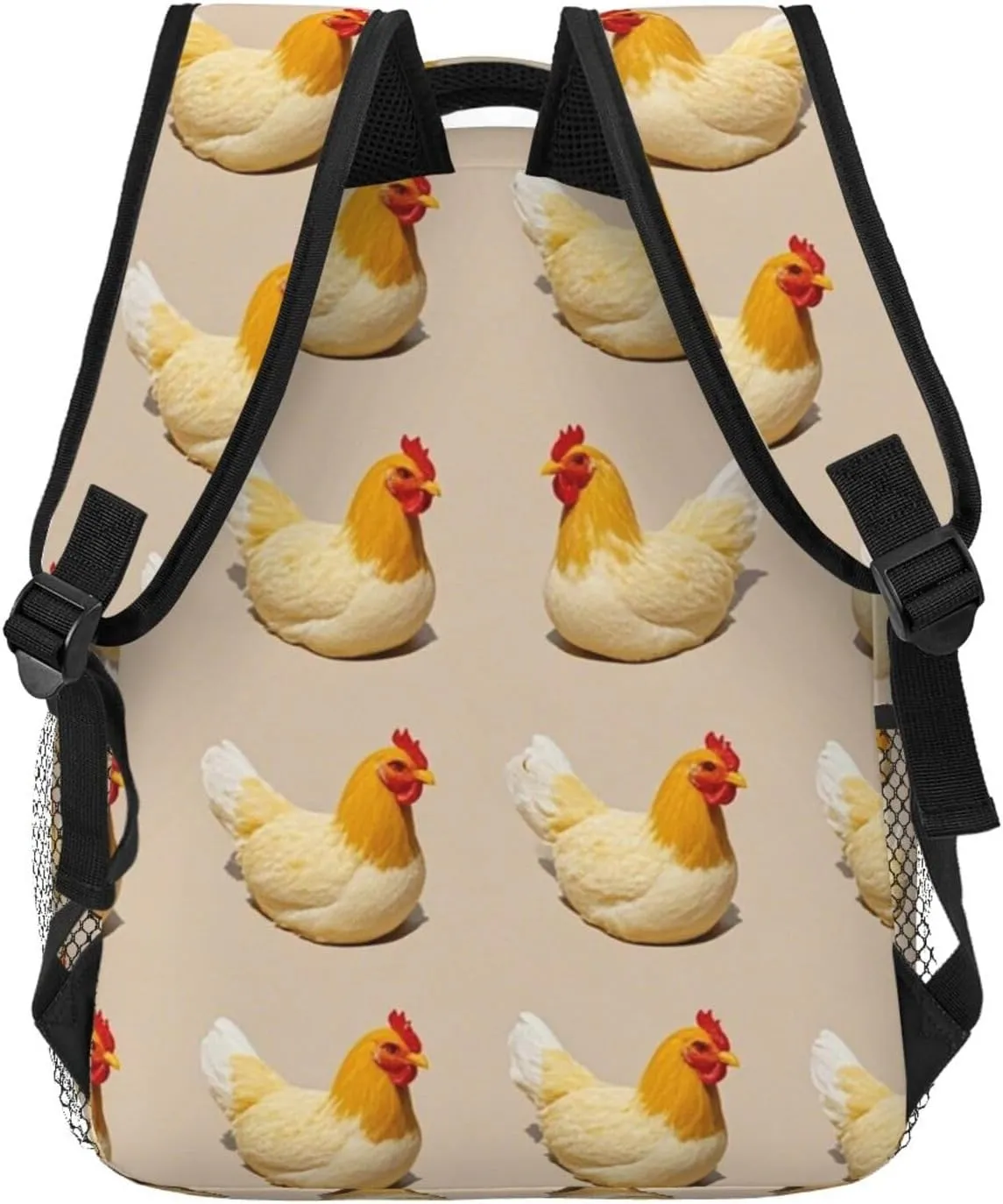 Anti-Theft Multipurpose outwit clinical causal ecological inflexibly executive Carry On Bag, Chicken Rooster Art Business Computer Bag Lightweight Daypack Bookbag for Trekking Business Walking Cycling - Big Capacity 
