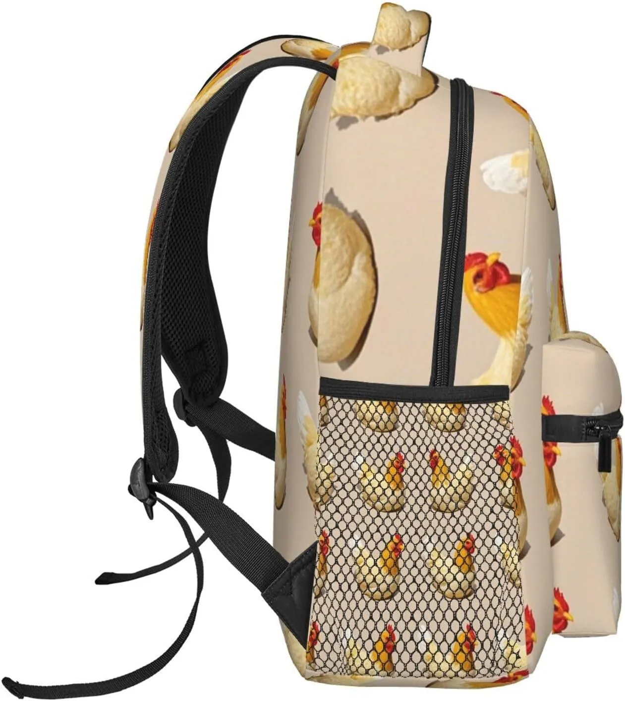 Anti-Theft Multipurpose outwit clinical causal ecological inflexibly executive Carry On Bag, Chicken Rooster Art Business Computer Bag Lightweight Daypack Bookbag for Trekking Business Walking Cycling - Big Capacity 