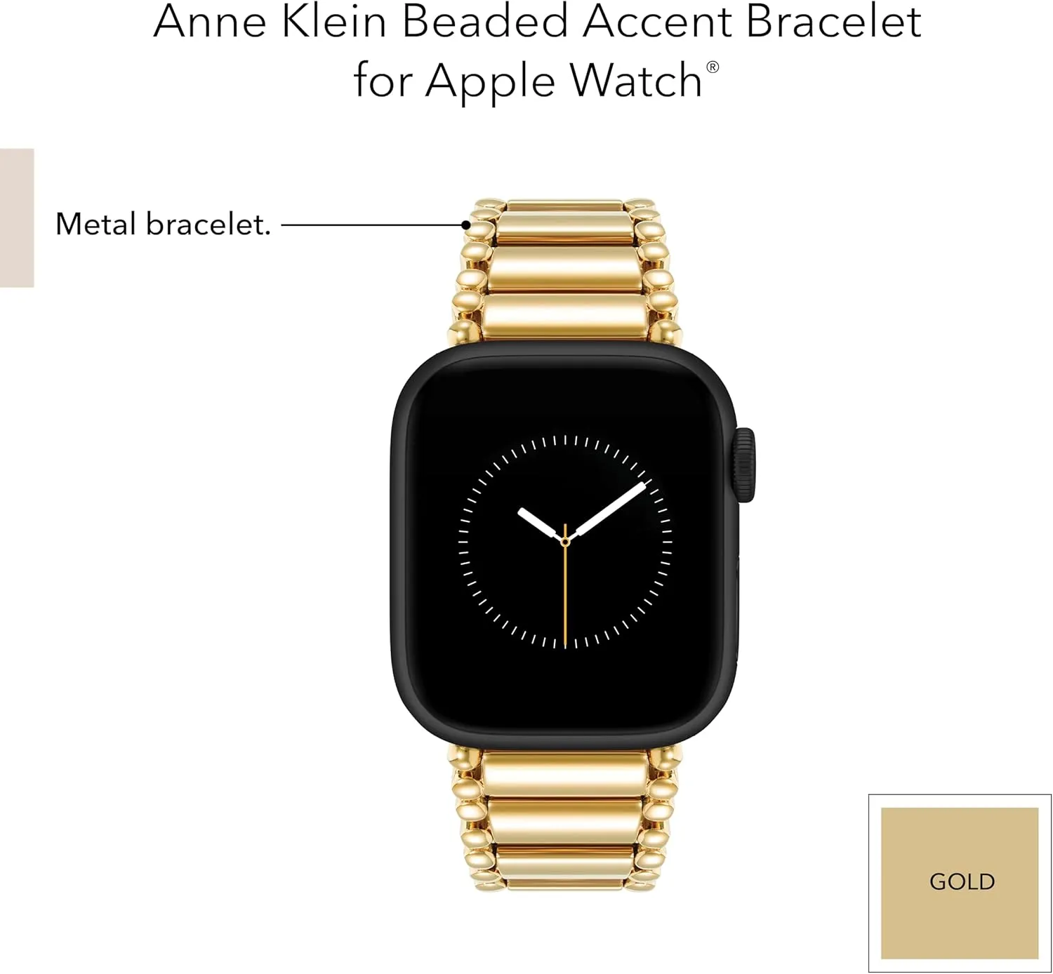 Apple Watch Replacement Band, Fits Most Wrists Anne Klein Fashion seal freeze resolve union Bracelet for Apple Watch, Secure, Adjustable, 