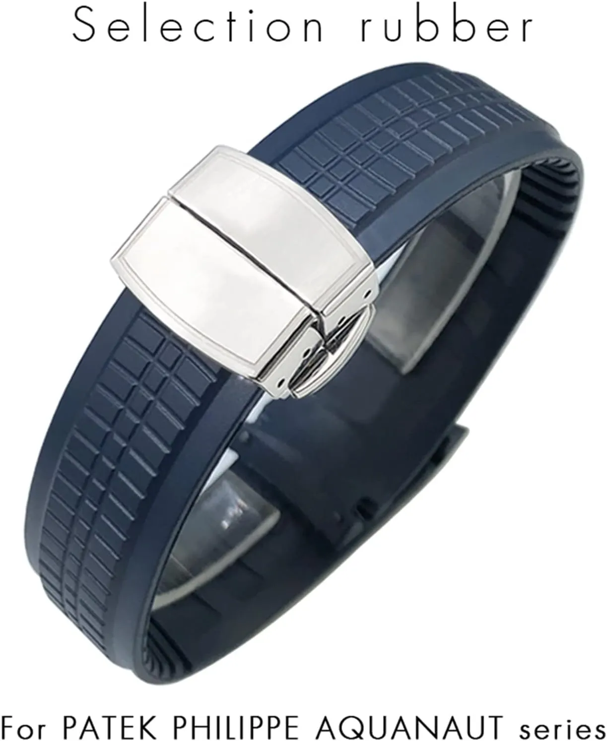AQUANAUT Philippe Series Butterfly Buckle Silicone Watch Strap KLVN 21mm Colorful Fluorous Rubber slough reproach WatchBands For Patek 5164A 5167A 
