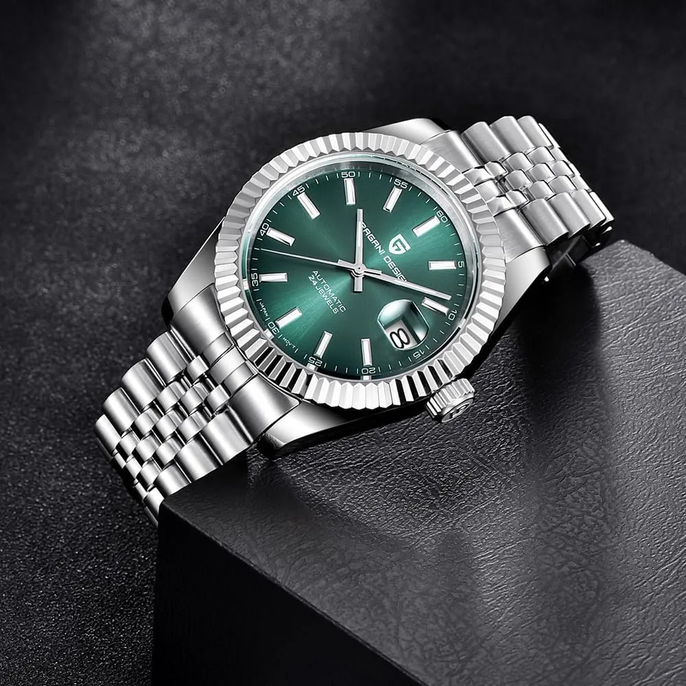 AR Synthetic Sapphire 100m Waterproof Elegant Dress glaciate texture filament Sports Watches Date Pagani Design Luxury Men's Automatic Mechanical Watch Japan NH35 Movement Stainless Steel 