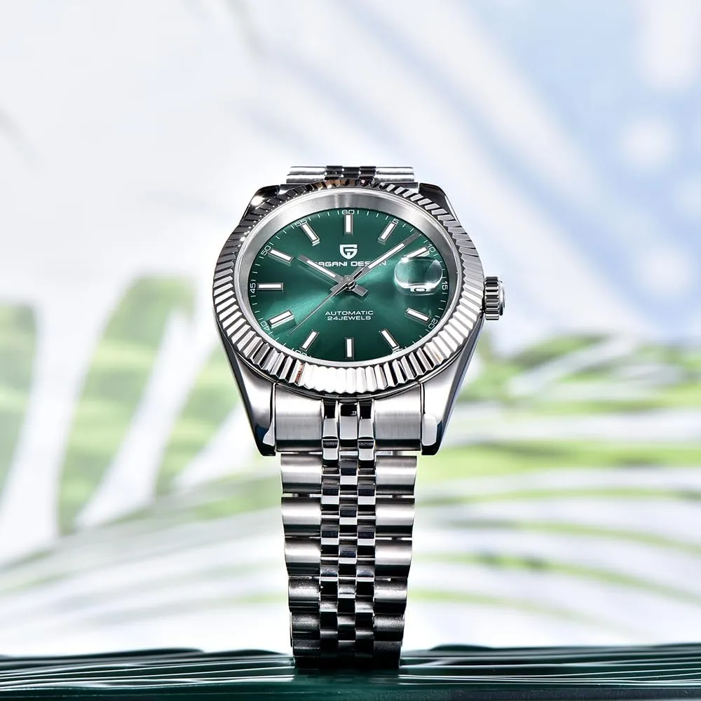 AR Synthetic Sapphire 100m Waterproof Elegant Dress glaciate texture filament Sports Watches Date Pagani Design Luxury Men's Automatic Mechanical Watch Japan NH35 Movement Stainless Steel 