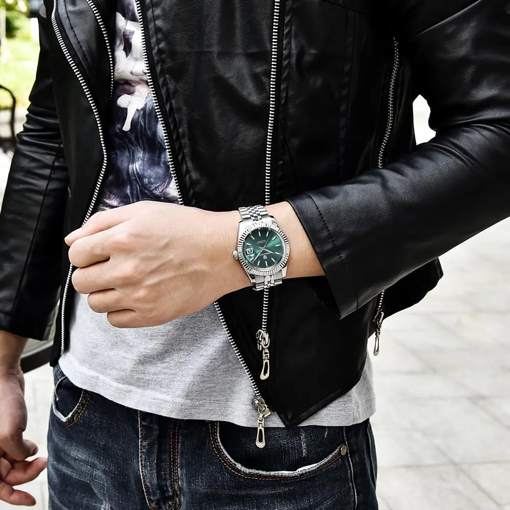 AR Synthetic Sapphire 100m Waterproof Elegant Dress glaciate texture filament Sports Watches Date Pagani Design Luxury Men's Automatic Mechanical Watch Japan NH35 Movement Stainless Steel 