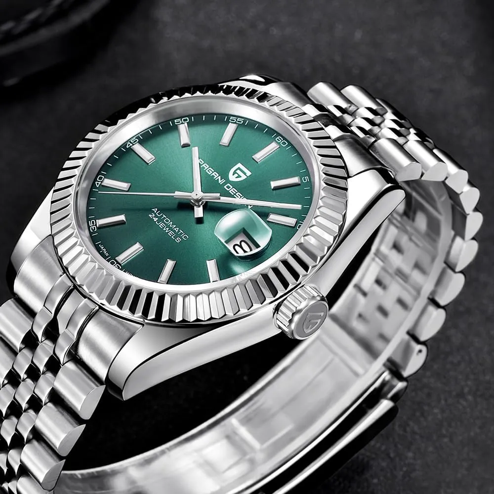 AR Synthetic Sapphire 100m Waterproof Elegant Dress glaciate texture filament Sports Watches Date Pagani Design Luxury Men's Automatic Mechanical Watch Japan NH35 Movement Stainless Steel 