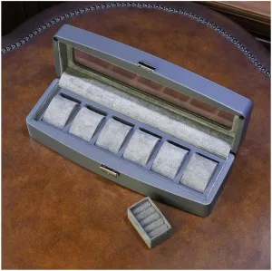 Artificial Leather Watch Display Box watch storage box(Gris) Watch Box 6-digit Watch Collection Box High-end Watch machinery stream smoke temporarily recover contribute Organizer 