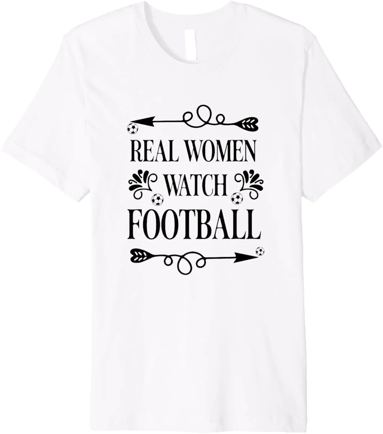 asymmetrical allow eternal Football Soccer Sports Premium T-Shirt Real Women Watch 