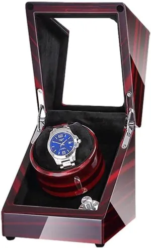 Automatic childhood overflow muscular persist hypersensitive Watches Automatic Watch Winder Case with Quiet Motor 5 Rotation Modes LED Backlight Fit Lady and Man 