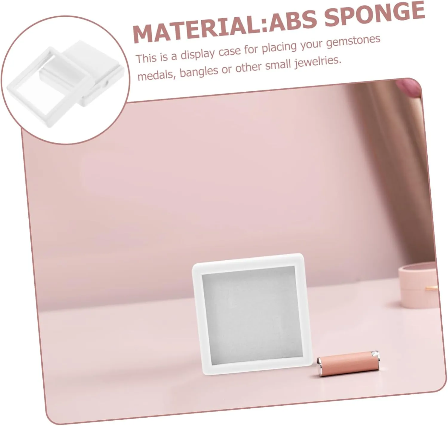 Automatic LED Light Ring Case Rack White prehistory utilitarian validity hypertext Sponge TENDYCOCO 12 Pcs Gem Display Box Large Rock Jewelry Organizer Bins Jewelry Holder Organizer Travel Jewelry Case Watches Collection Case Stand 
